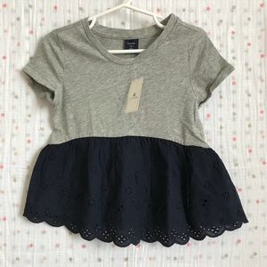 Baby Gap Toddler Girls Eyelet Tshirt Top